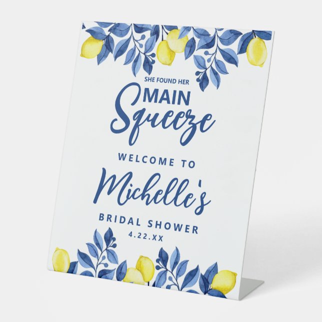 She Found Her Main Squeeze Bridal Shower Sign (Front)
