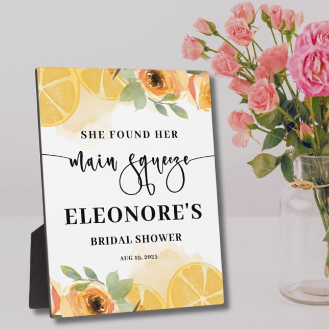 She Found her Main Squeeze Bridal Shower Welcome  Plaque (Creator Uploaded)