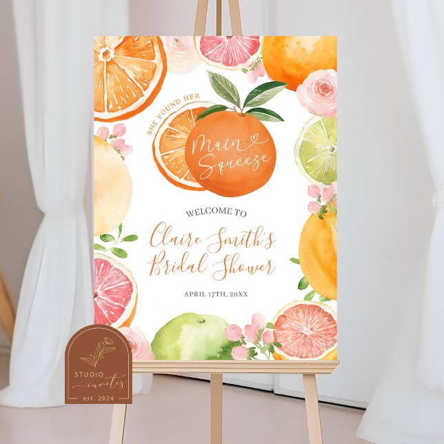 She found her Main Squeeze Bridal Welcome Sign (Creator Uploaded)