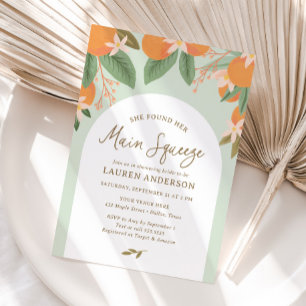 She Found Her Main Squeeze Citrus Bridal Shower Invitation