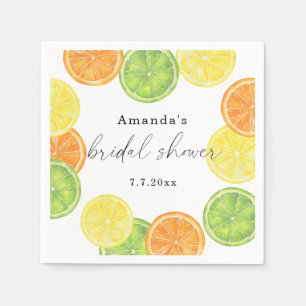 She Found Her Main Squeeze Citrus Bridal Shower Napkin