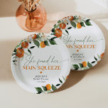 She found her main squeeze citrus bridal shower paper plate<br><div class="desc">She found her main squeeze citrus bridal shower Paper Plates 
Matching items available.</div>