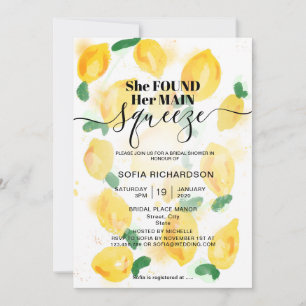 She found her main squeeze lemon BOHO SUMMER Invit Invitation