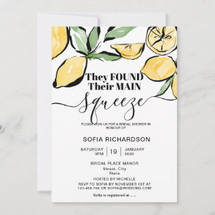 She found her main squeeze lemon BOHO SUMMER Invitation