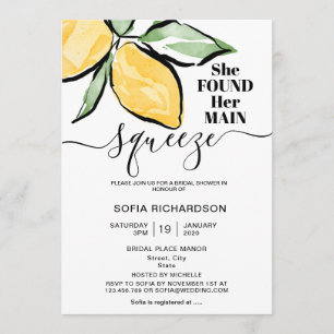 She found her main squeeze lemon BOHO SUMMER Invitation