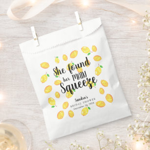 She Found Her Main Squeeze Lemon Bridal Shower Favour Bag
