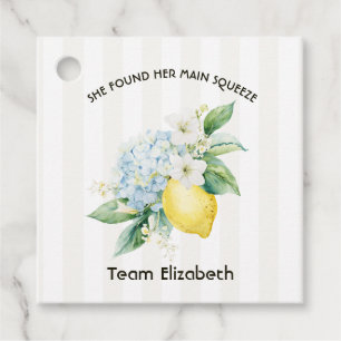 She Found Her Main Squeeze Lemon Bridal Shower Favour Tags