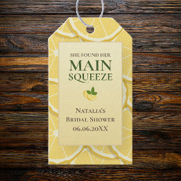 She Found Her Main Squeeze Lemon Bridal Shower  Gift Tags