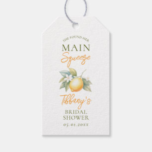 She Found Her Main Squeeze Lemon Bridal Shower Gift Tags