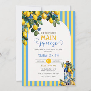 She Found Her Main Squeeze Lemon Bridal Shower Invitation