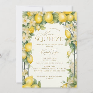 She Found Her Main Squeeze Lemon Bridal Shower Invitation