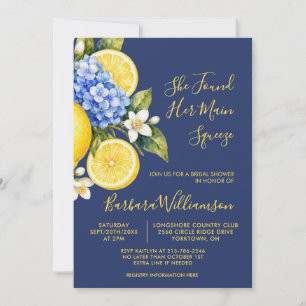 She Found Her Main Squeeze Lemon Bridal Shower Invitation