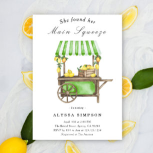 She Found Her Main Squeeze Lemon Bridal Shower Invitation