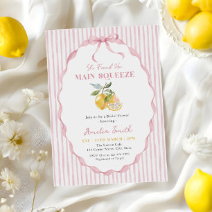 She Found Her Main Squeeze Lemon Bridal Shower Invitation