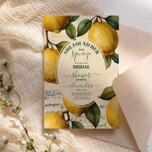 She Found Her Main Squeeze Lemon Bridal Shower Invitation