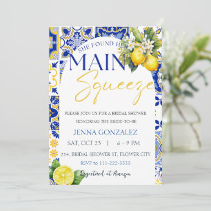 She Found Her Main Squeeze Lemon Bridal Shower Invitation