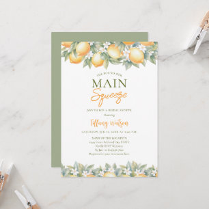 She Found Her Main Squeeze Lemon Bridal Shower Invitation