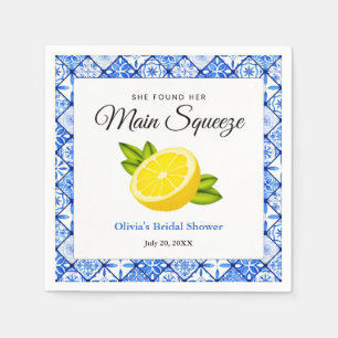 She Found Her Main Squeeze Lemon Bridal Shower Napkin