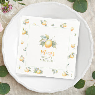 She Found Her Main Squeeze Lemon Bridal Shower Napkin