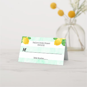 She Found Her Main Squeeze Lemon Bridal Shower Place Card