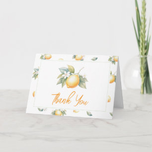 She Found Her Main Squeeze Lemon Bridal Shower Thank You Card