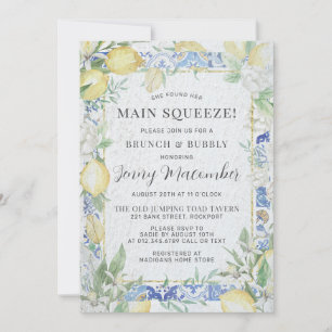 She Found Her Main Squeeze Lemon Brunch & Bubbly Invitation