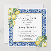 She Found Her Main Squeeze Lemon Hen Party Invite