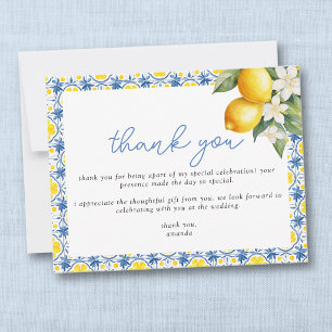 She Found Her Main Squeeze Lemon Mediterranean Thank You Card