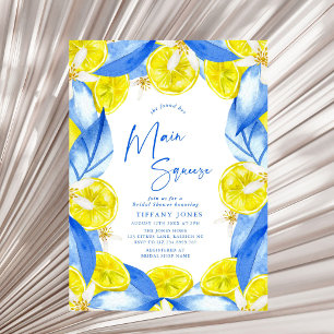 She Found Her Main Squeeze Lemons Bridal Shower Invitation