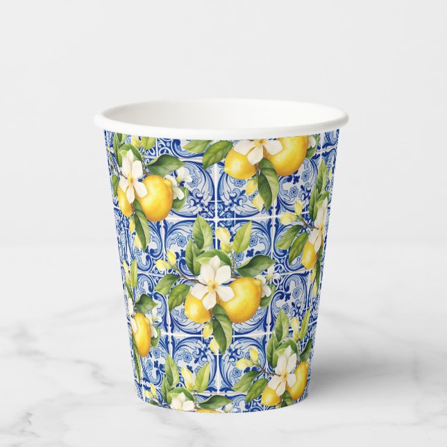 She Found Her Main Squeeze Lemons Bridal Shower Paper Cups (Front)