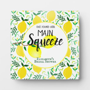She Found Her Main Squeeze Lemons Bridal Shower Plaque