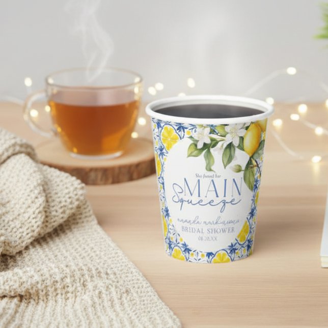 She Found Her Main Squeeze Mediterranean Lemon Paper Cups (Creator Uploaded)