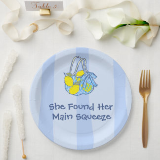 She Found Her Main Squeeze Paper Plates
