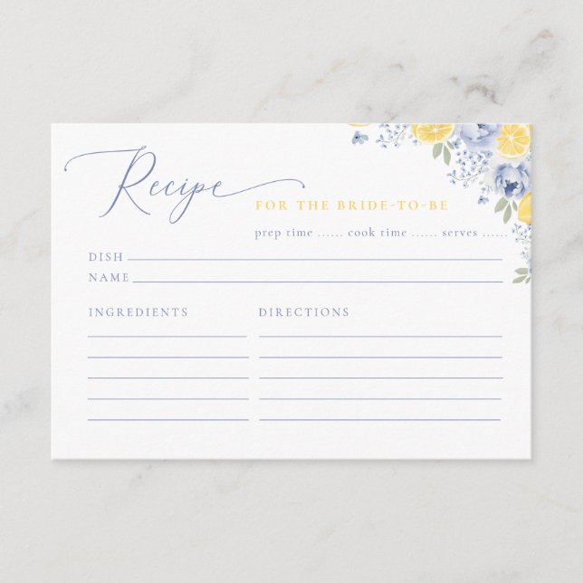 She Found Her Main Squeeze Recipe Card (Front)