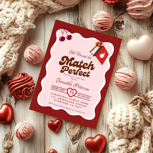 She found her match Bridal Shower Invitation (Creator Uploaded)