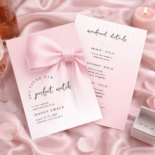 She Found Her Perfect Match Bachelorette Weekend Invitation
