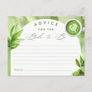 She Found Her Perfect Matcha Bridal Shower Advice Enclosure Card