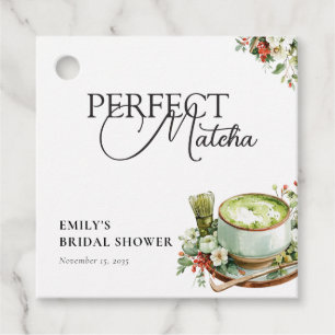She Found Her Perfect Matcha Bridal Shower Favour Tags