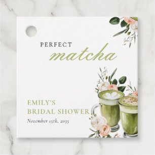 She Found Her Perfect Matcha Bridal Shower Favour Tags