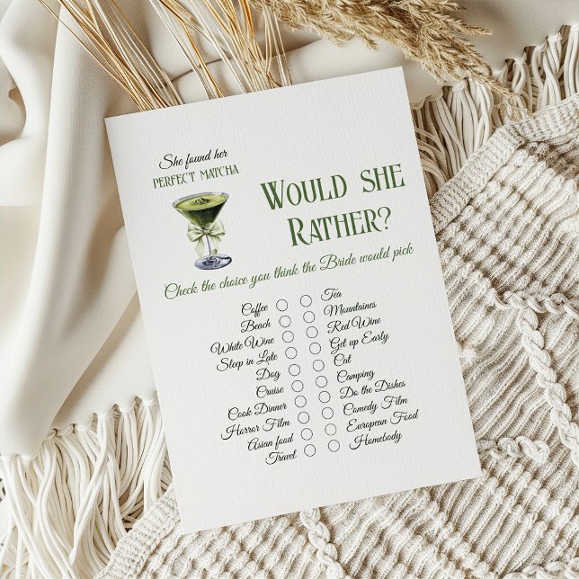 She Found Her Perfect Matcha Bridal Shower Game (Creator Uploaded)