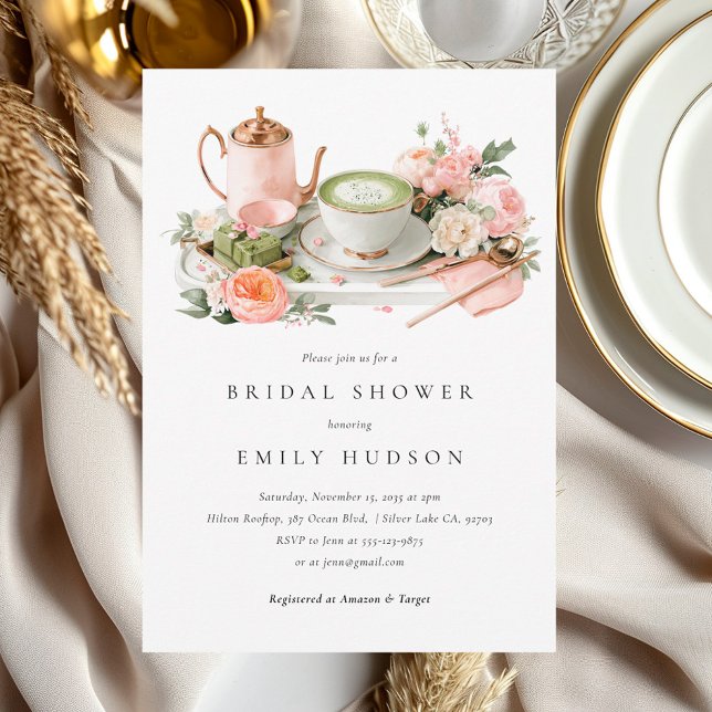 She Found Her Perfect Matcha Bridal Shower Invitation (Creator Uploaded)