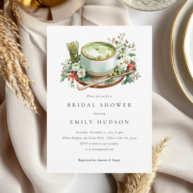 She Found Her Perfect Matcha Bridal Shower Invitation (Creator Uploaded)