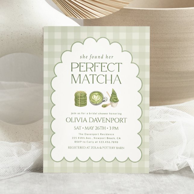 She Found Her Perfect Matcha Bridal Shower Invitation (Creator Uploaded)