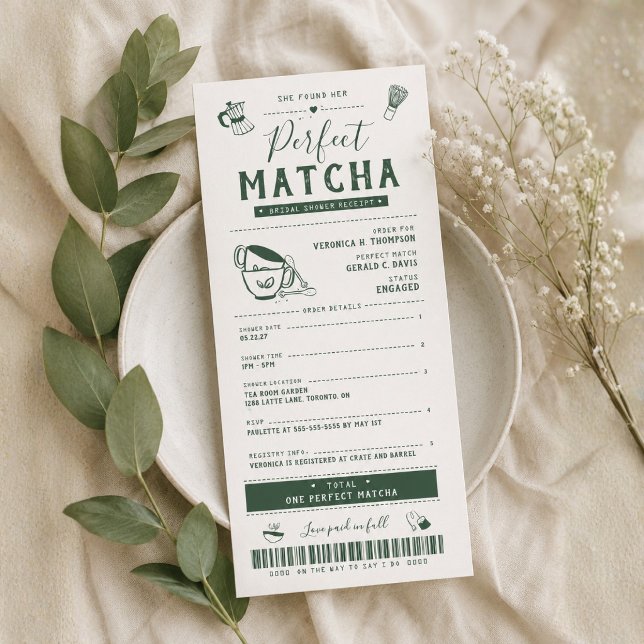 She Found Her Perfect Matcha Bridal Shower Invite (Creator Uploaded)