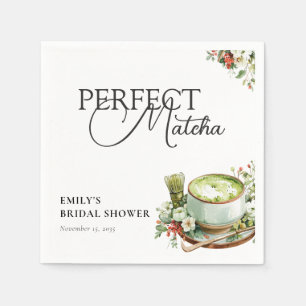 She Found Her Perfect Matcha Bridal Shower Napkin