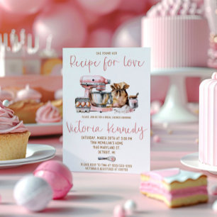 She Found her Recipe for Love! Bridal Shower Invitation
