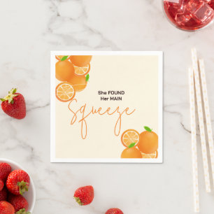 She Found Her Squeeze Bridal Shower Napkin