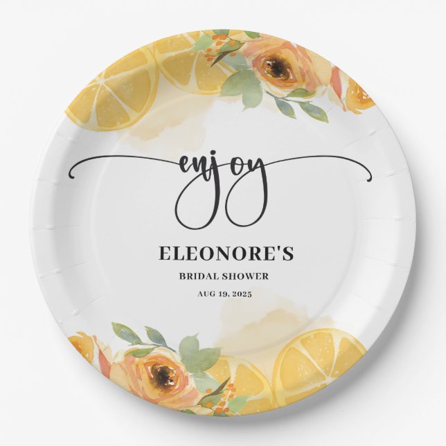 She Found her Squeeze Bridal Shower  Paper Plate (Front)