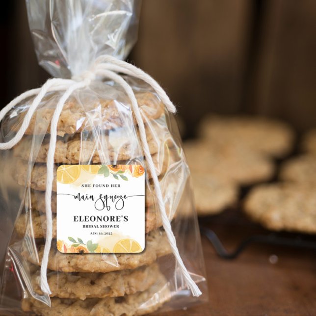 She Found her Squeeze Bridal Shower  Square Sticker (Creator Uploaded)