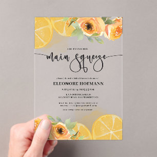 She found Main Squeeze Bridal Shower Invitation